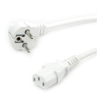 VALUE Power Cable, straight IEC Conncector, white 1.8 m