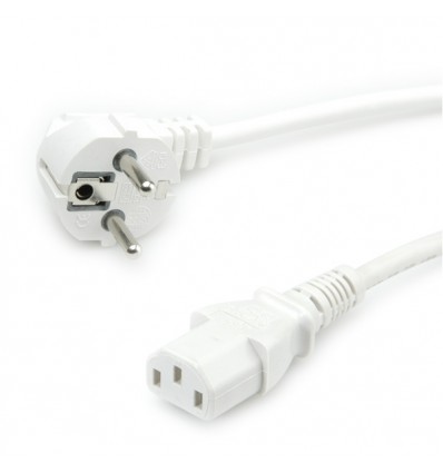 VALUE Power Cable, straight IEC Conncector, white 1.8 m