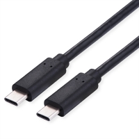 VALUE Cable USB 2.0, C–C, M/M, 100W, with Emark, black, 2 m