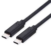 VALUE Cable USB 2.0, C–C, M/M, 100W, with Emark, black, 3 m