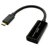 ROLINE Type C - DisplayPort AdapterCable, M/F, Bi-rectional, 0.2 m
