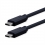 ROLINE Cable USB3.2 Gen2x2, C–C, M/M, 240W, with Emark, black, 1 m