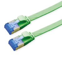 VALUE FTP Patch Cord, Cat.6A (Class EA), extra-flat, green, 1 m