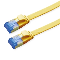 VALUE FTP Patch Cord, Cat.6A (Class EA), extra-flat, yellow, 1 m