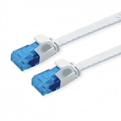 VALUE UTP Patch Cord, Cat.6A (Class EA), extra-flat, white, 2 m