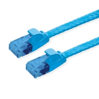 VALUE UTP Patch Cord, Cat.6A (Class EA), extra-flat, blue, 1 m