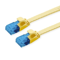 VALUE UTP Patch Cord, Cat.6A (Class EA), extra-flat, yellow, 1.5 m