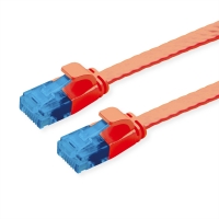 VALUE UTP Patch Cord, Cat.6A (Class EA), extra-flat, red, 2 m