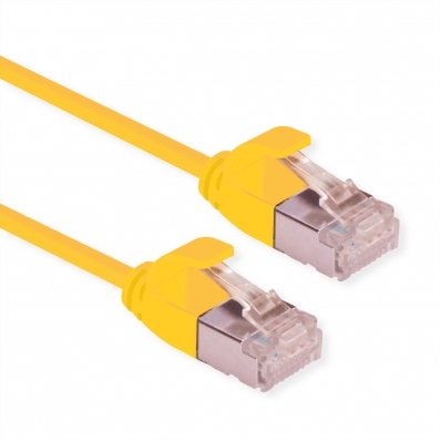 ROLINE U/FTP DataCenter Patch Cord Cat.6A (Class EA), LSOH, slim, yellow, 1.5 m