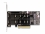 Delock PCI Express x8 Card to 2 x internal NVMe M.2 Key M - Bifurcation - Low Profile Form Factor