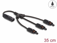 Delock DL4 Solar Splitter Cable 1 x male to 3 x female 35 cm black