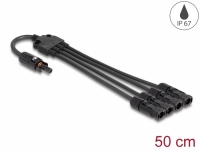 Delock DL4 Solar Splitter Cable 1 x female to 4 x male 50 cm black