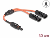Delock DL4 Solar Splitter Cable 1 x female to 2 x male 30 cm red