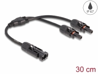 Delock DL4 Solar Splitter Cable 1 x male to 2 x female 30 cm black