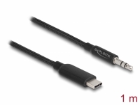 Delock Audio Stereo Cable USB Type-C™ male to Stereo plug 3.5 mm 3 pin 1 m black