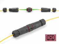 Delock Optical Fiber Cable Connector SC Simplex female to SC Simplex female OM4 waterproof