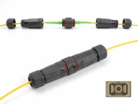 Delock Optical Fiber Cable Connector SC Simplex female to SC Simplex female OM1/OM2 waterproof