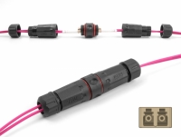 Delock Optical Fiber Cable Connector LC Duplex female to LC Duplex female OM1/OM2 waterproof
