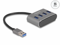 Delock 4 Port USB 3.2 Gen 1 Hub with USB Type-A connector – USB Type-A ports on top