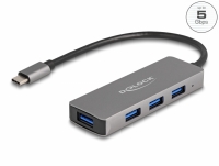 Delock 4 Port USB 3.2 Gen 1 Hub with USB Type-C™ connector – USB Type-A ports on the side