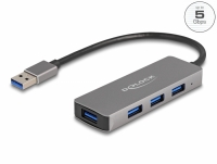 Delock 4 Port USB 3.2 Gen 1 Hub with USB Type-A connector – USB Type-A ports on the side