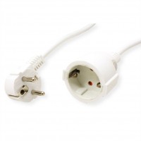 VALUE Extension Cable with 3P. German connectors, AC 230V, white, 5.0 m