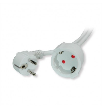 VALUE Extension Cable with 3P. German connectors, AC 230V, white, 10.0 m