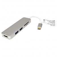 ROLINE USB Type C docking station, 4K HDMI, 2x USB3.0 Ports, 1x SD/MicroSD Card