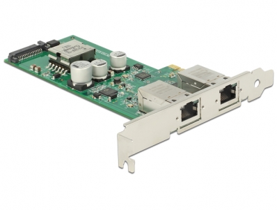 Delock PCI Express Card > 2 x 1 Gigabit LAN PoE+ RJ45