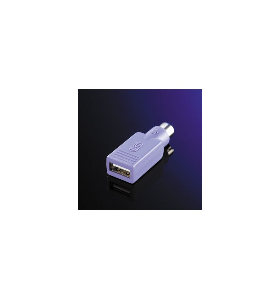 VALUE PS/2 to USB Adapter, Keyboard purple