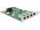 Delock PCI Express Card > 4 x 1 Gigabit LAN PoE+ RJ45