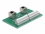 Delock RJ50 2 x female to 2 x Terminal Block with push-button for DIN rail angled