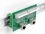 Delock RJ50 2 x female to 2 x Terminal Block with push-button for DIN rail angled
