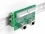 Delock RJ45 2 x female to 2 x Terminal Block with push-button for DIN rail angled