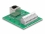 Delock RJ45 female to Terminal Block with push-button for DIN rail angled