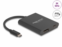 Delock USB Type-C™ Adapter zu DisplayPort (DP Alt Mode) 8K mit HDR und Power Delivery 60 W