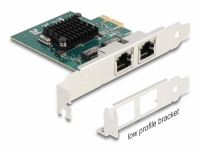 Delock PCI Express x1 Card to 2 x RJ45 Gigabit LAN BCM