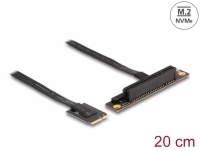 Delock M.2 Key A+E to PCIe x8 NVMe Adapter angled with 20 cm cable