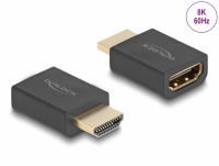 Delock High Speed HDMI with Ethernet Adapter male to female 8K 60 Hz black