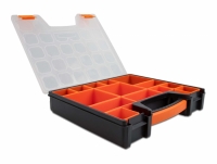 Delock Sorting box with 14 compartments 312 x 272 x 60 mm orange / black