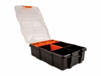 Delock Sorting box with 11 compartments 220 x 155 x 60 mm orange / black