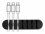 Delock Cable Holder with 7 feed-throughs self-adhesive Set 6 pieces black