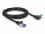 Delock RJ45 Network Cable Cat.6A S/FTP straight / left angled 2 m black