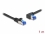 Delock RJ45 Network Cable Cat.6A S/FTP straight / left angled 1 m black