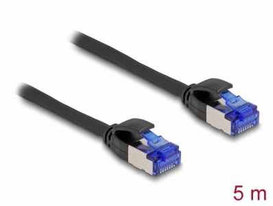 Delock RJ45 Network Cable Cat.6A S/FTP Slim 5 m black