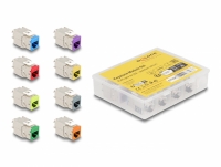 Delock Keystone Modul RJ45 jack to LSA Cat.6A toolfree assorted colours set 8 pieces