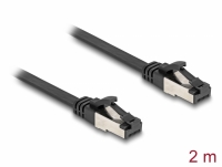 Delock RJ45 Flat Patch Cable plug to plug Cat.8.1 flexible 2 m black