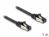 Delock RJ45 Flat Patch Cable plug to plug Cat.8.1 flexible 1 m black