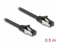 Delock RJ45 Flat Patch Cable plug to plug Cat.8.1 flexible 0.5 m black