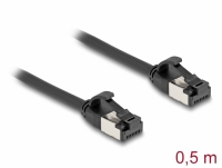 Delock RJ45 Cable plug to plug Cat.8.1 flexible 0.5 m black